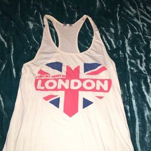London racer back tank top
